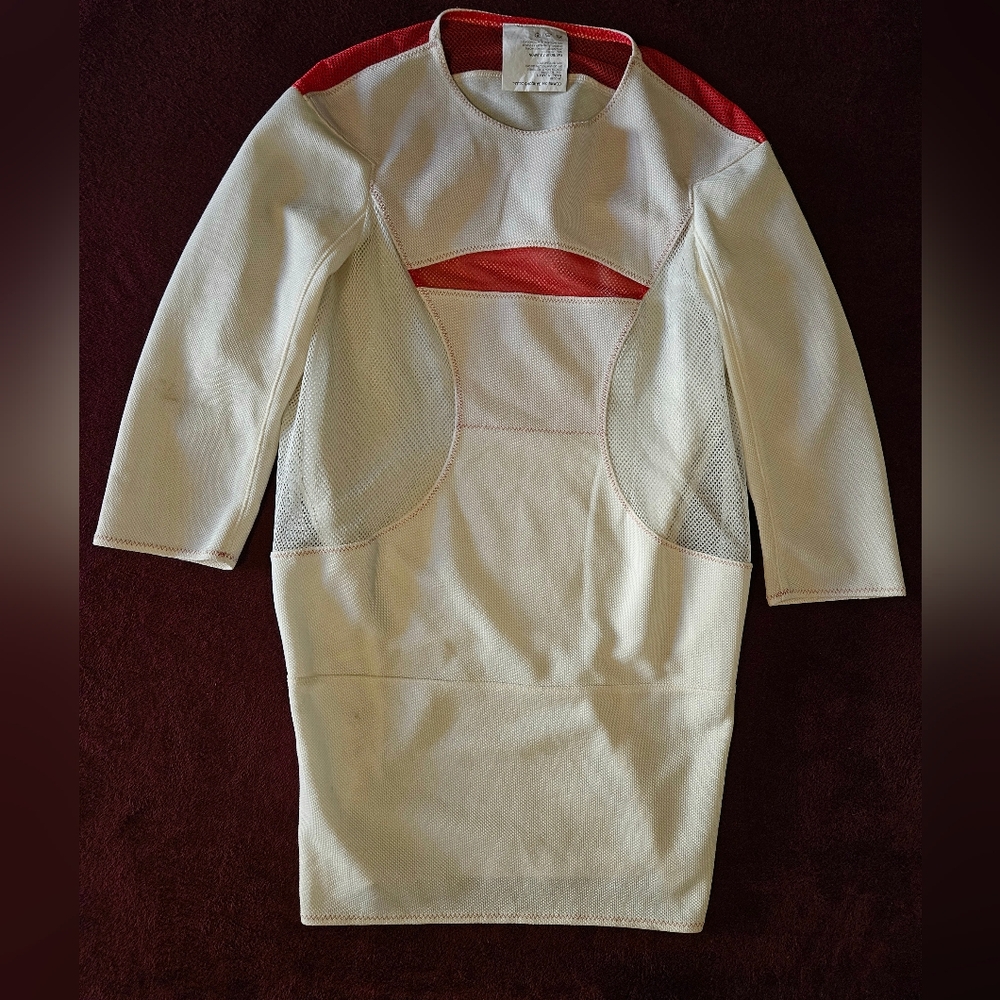 Comme des Garcons Beige and Red Tennis Dress